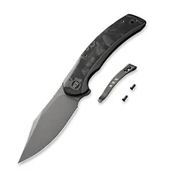 WE Snick Knife Gray Titanium Marble Carbon Fiber (3.47" Gray Stonewashed 20CV) WE19022F-2