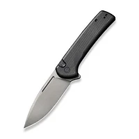 CIVIVI Conspirator Button Knife Black Micarta (3.48" Stonewashed Nitro-V) C21006-1