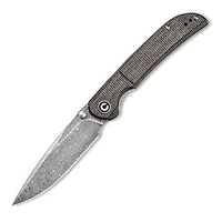 CIVIVI Imperium Knife Dark Green Micarta Flat (3.47" Black Damascus) C2107DS-3