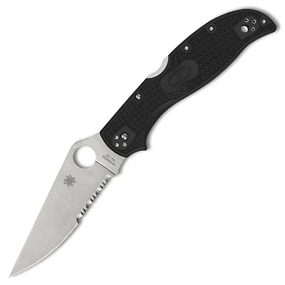 Stretch 2 XL [Serrated] Black FRN (4.00" Satin VG-10) C258PSBK