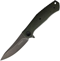 Kershaw Concierge (OD Green Micarta) Pocket Knife [D2 BlackWash]