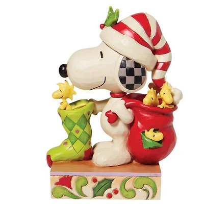 Disney - Snoopy w/ Stocking and Woodstock (Jim Shore)