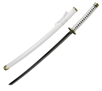 One Piece Zoro (White) Samurai Sword (Metal) Black Blade