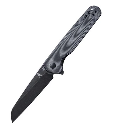 LP [Black Micarta] Flipper Pocket Knife (3.43" Black Stonewash 154CM) Kizer Cutlery V3610C1