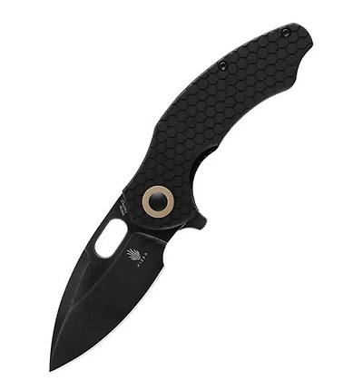 Mini Roach [Black G10] Flipper Pocket Knife (2.99" Black Stonewashed 154CM) Kizer Cutlery V3477C2