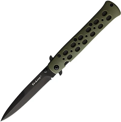 Ti Lite OD Green Zytel Handle Pocket Knife Cold Steel [Black AUS-8A]
