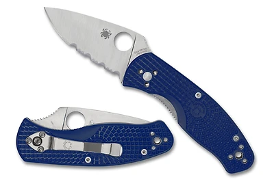 Persistence (Full Serrated) Lightweight Blue FRN [2.75" Satin S35VN] Spyderco C136PSBL