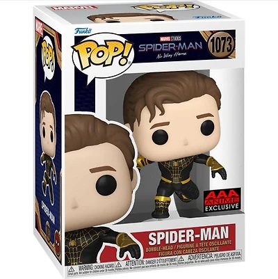 Funko Pop Unmasked Spider-Man Black Suit "Spider-Man: No Way Home" AAA Exclusive [1073]