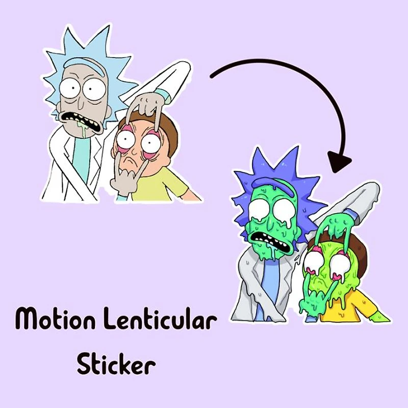 3D Motion Sticker (Rick & Morty)