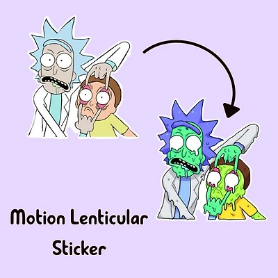 3D Motion Sticker (Rick & Morty)