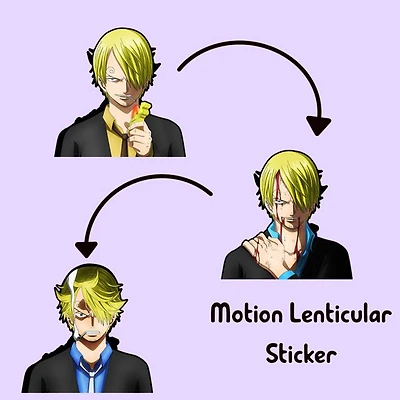 3D Motion Sticker (One Piece) Sanji