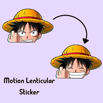 3D Motion Sticker (One Piece) Luffy [Head
