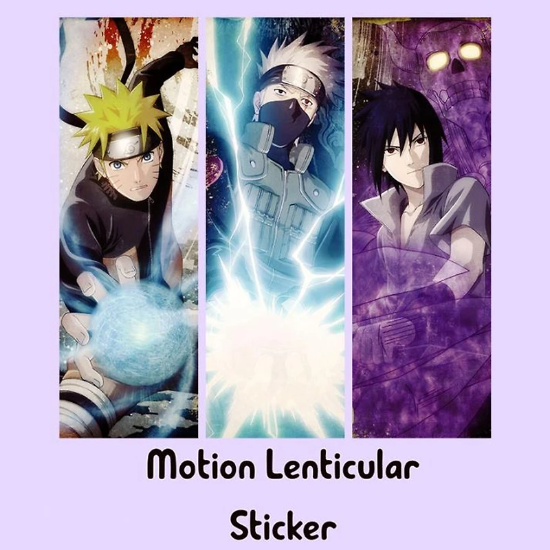 3D Motion Sticker (Naruto) Naruto, Kakashi, Sasuke [Rectangle]
