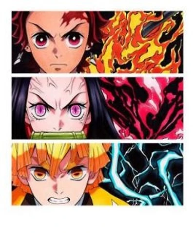 3D Motion Sticker (Demon Slayer) Tanjiro, Nezuk, Zenitsu [Rectangel]