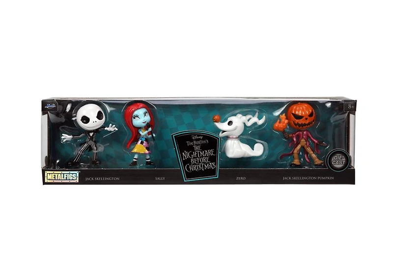 Model Figure - NBC 4pc Set (Jack, Sally, Zero, Pumpkin King) Nightmare Before Christmas 2.5" [Metal Die-Cast]