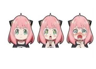 3D (SMALL) Motion Sticker (Spy X Family) Anya Forger #1