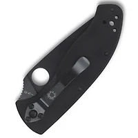 Spyderco Tenacious Folding Knife Liner Lock Black G-10 [3.39" Black Serrated 8Cr13MoV] C122GBBKPS