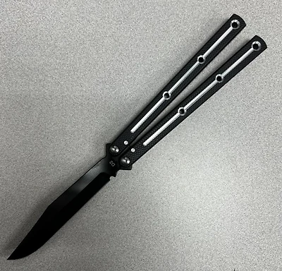 Butterfly () Silver Line Handle [ D2 Steel] Sharp Blade