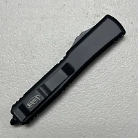 Microtech Ultratech Tactical Black OTF Knife Double Edge (3.46" Black M390) 122-1T