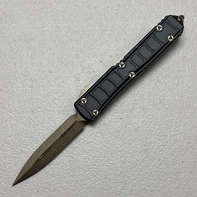 Microtech Ultratech II OTF Knife Double Edge (3.35" Bronze M390) Signature Series 122II-13S