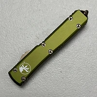 Microtech Ultratech OD Green OTF Knife Double Edge (3.46" Bronze M390) 122-13OD