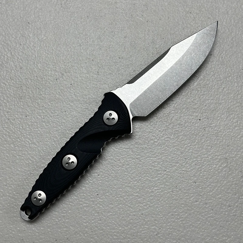 Microtech Socom Alpha Mini Fixed Blade G-10 (3.72" Stonewash M390) 113M-10