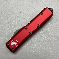 Microtech UTX-85 Red OTF Apoclyptic Double Edge (3.00" Bronze M390) 232-13APRD