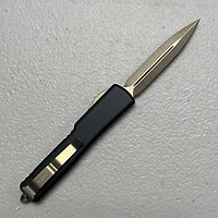Microtech UTX-70 Black OTF Knife Double Edge (2.41" Bronze M390) 147-13