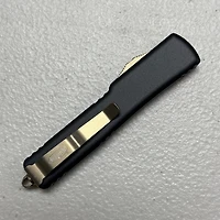 Microtech UTX-70 Black OTF Knife Double Edge (2.41" Bronze M390) 147-13