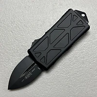 Microtech Exocet All Black Tactical OTF Knife Double Edge (1.98" Black ) 157-1T