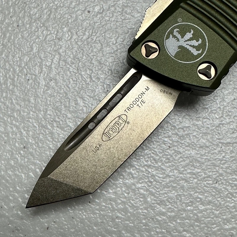 Microtech Mini Troodon OD Green OTF Tanto (1.99" Bronze M390) 240-13OD