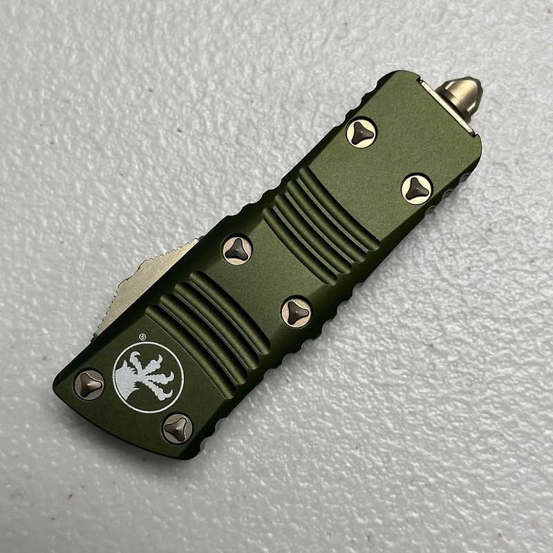 Microtech Mini Troodon OD Green OTF Tanto (1.99" Bronze M390) 240-13OD