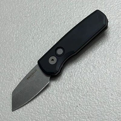 Pro-Tech Runt 5 Black Reverse Tanto (1.90" Stonewash MagnaCut) R5401
