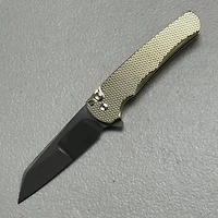 Pro-Tech Malibu Bronze Custom Knife Reverse Tanto (3.25" Mirror Polished) 2023.002