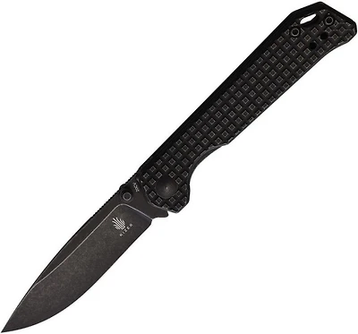 Begleiter Mini (Black) Pocket Knife [2.91" Black Stonewash 20CV] Black Titanium Kizer Cutlery Ki3458RA3