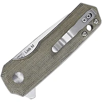 Azo Lieb M (Green Micarta) Button Lock Pocket Knife [2.98" Stonewash 154CM] Kizer Cutlery V3541C1