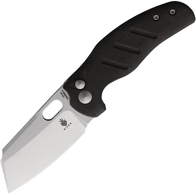 Sheepdog C01c Mini (Black Richlite) Button Lock Pocket Knife [2.61" Stonewash 154CM] Kizer Cutlery V3488BC1