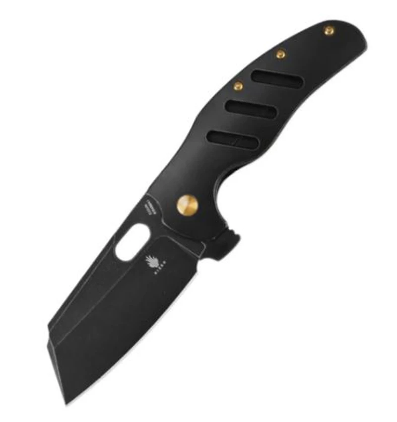 Sheepdog C01C XL (Black Titanium) Pocket Knife [3.94" Black Stonewash S35VN] Kizer Cutlery Ki5488A1