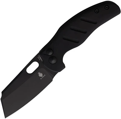 Sheepdog C01c Mini (Black Aluminum) Button Lock Pocket Knife [2.61" Black 154CM] Kizer Cutlery V3488BC2