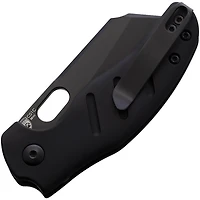 Sheepdog C01c Mini (Black Aluminum) Button Lock Pocket Knife [2.61" Black 154CM] Kizer Cutlery V3488BC2