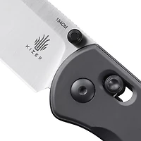 Drop Bear (Aluminum Gunmetal) Clutch Lock Pocket Knife [2.97" Satin 154CM] Kizer Cutlery V3619C1