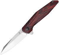 Spot Liner Lock (Black & Red) G-10 Pocket Knife [2.91" Stonewash 154CM] Kizer Cutlery V3620C1