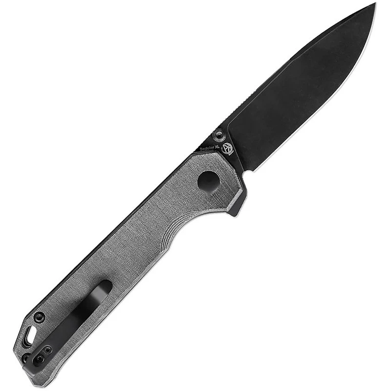 Begleiter XL (Black Micarta) Pocket Knife [3.91" Black Stonewash 154CM] Kizer Cutlery V5458C1
