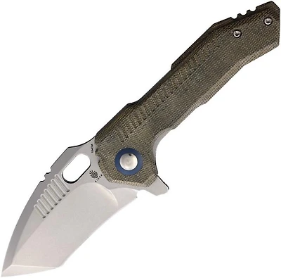 Mini Paragon Liner Lock (Green Micarta) Pocket Knife [3.43" Stonewash 154CM] Kizer Cutlery V4600C1