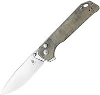 Begleiter XL (Micarta Green) Pocket Knife [3.91" Stonewash 154CM] Kizer Cutlery V5458C2