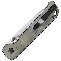Begleiter 2 Button Lock (Micarta Green) Pocket Knife [3.39" Satin 154CM] Kizer Cutlery V4458.2BC1