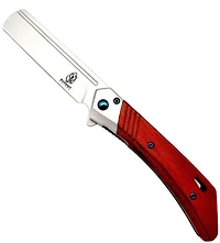 Buckshot Razor Matte Blade Red Wood Handle A/O Pocket Knife