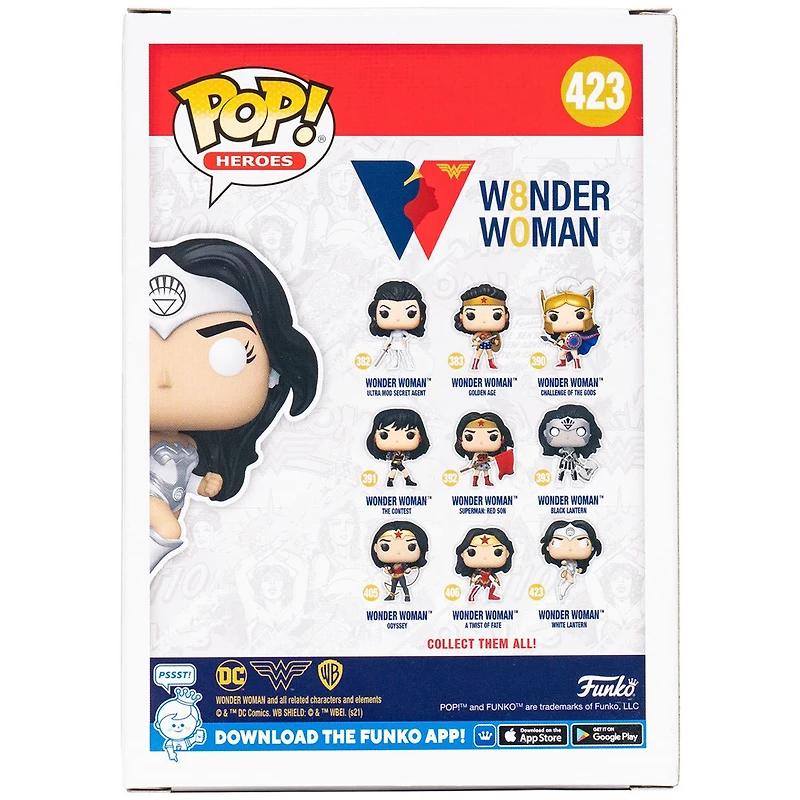 Funko Pop Wonder Woman White Lantern GITD "80th Anniversaryl" EE Exclusive [423]