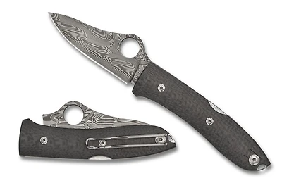 SpyOpera (Sprint Run) Carbon Fiber (2.90" Damasteel LionSteel Max) Spyderco C255CFPD