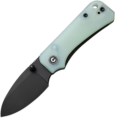 CIVIVI Baby Banter Thumb Stud Knife Jade G-10 (2.34" Black Stonewash Nitro-V) C19068S-8